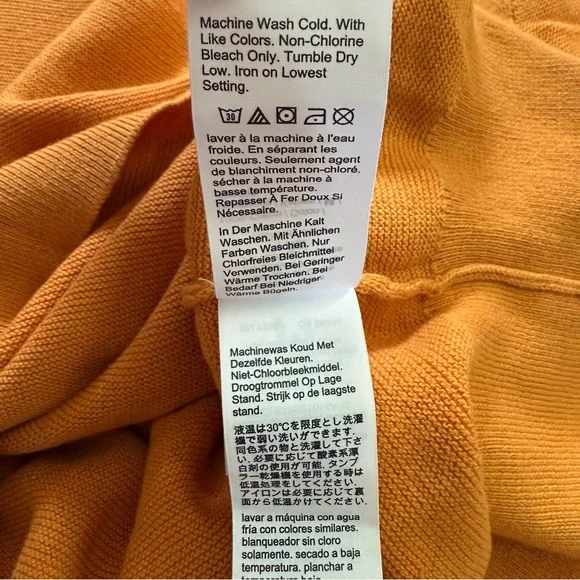 NWT J. Crew Men’s Size Large Orange 100% Cotton Pullover Sweater